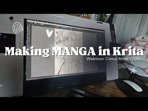 Digital webtoon workspace