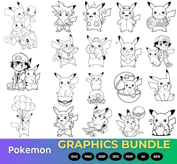 Pikachu silhouette feature placement