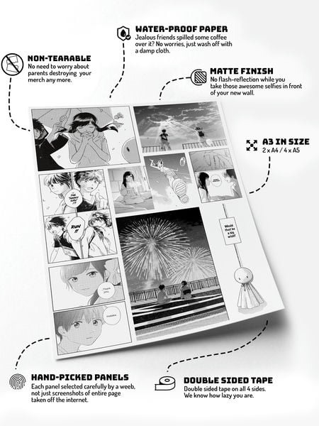 Printed manga page proof