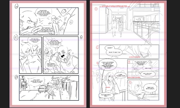 Webtoon script storyboard