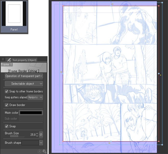 editable manga lettering layers