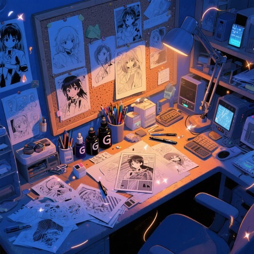 manga editing workspace