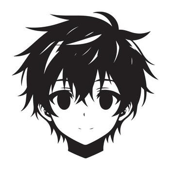 manga hair silhouette