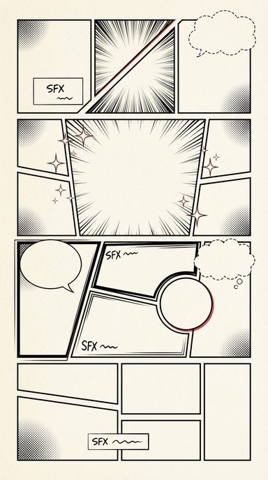 manga panel arrangement