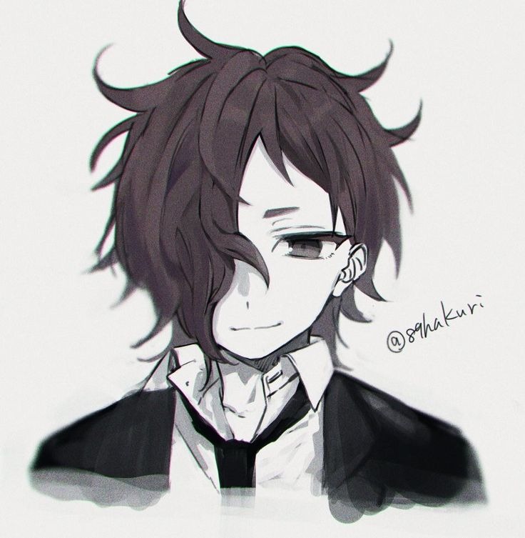 overlapping manga hair