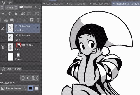 screentone moire example