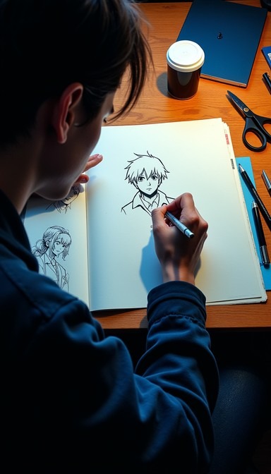 sketchbook drawing reveal