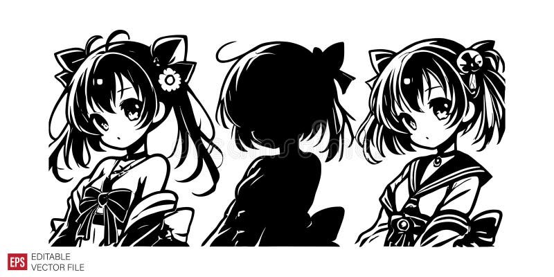 uniformed character silhouettes