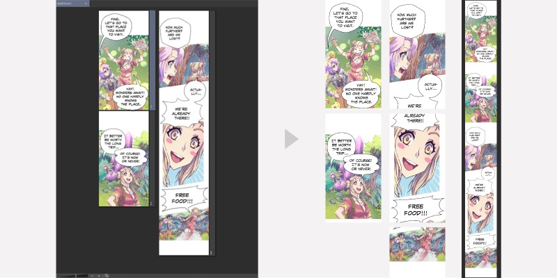 webtoon export images