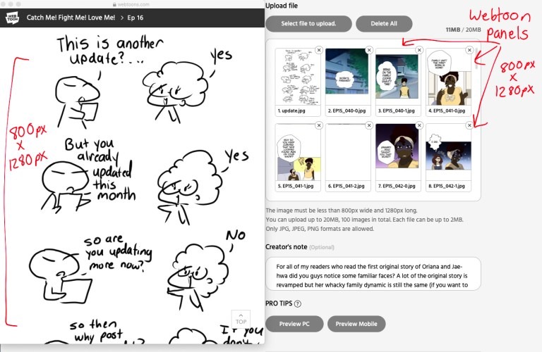 webtoon thumbnail formats